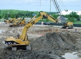 Construction image of cranes